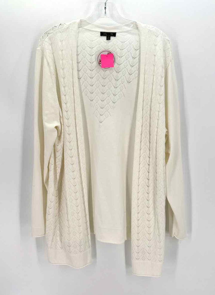 Size 2X Cream Knit Cardigan