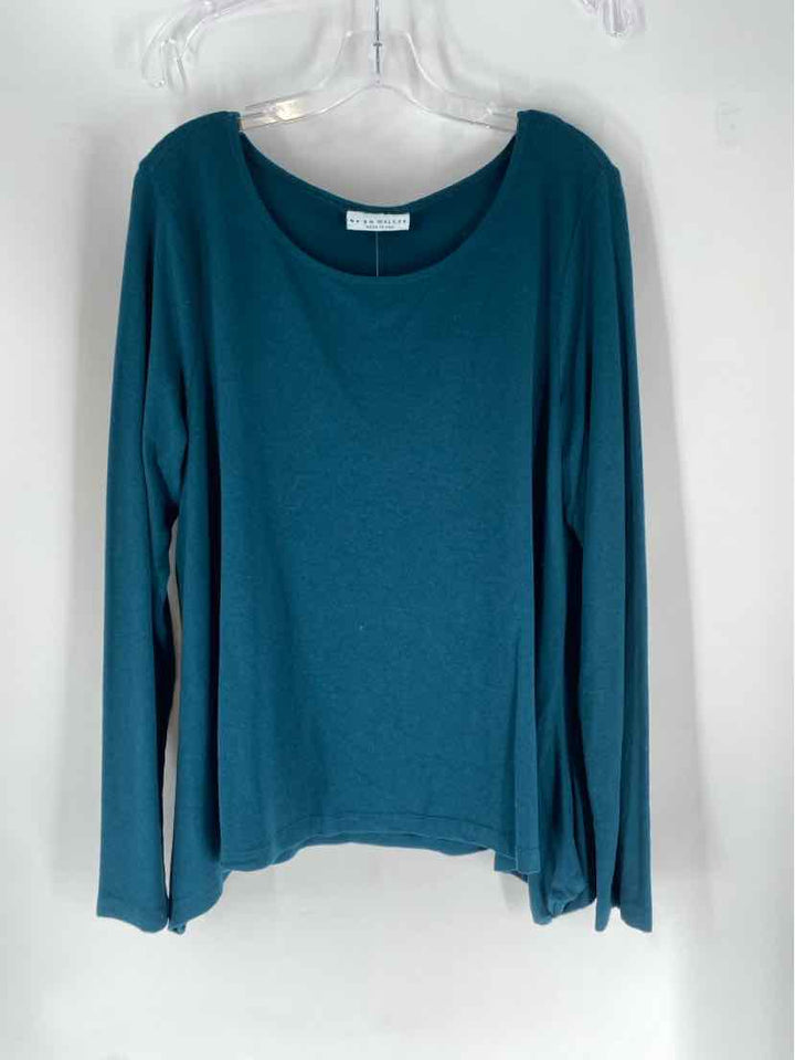 Size XL BRYAN WALKER Teal Cotton Shirt