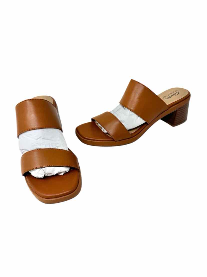 Shoe Size 9.5 CLARKS Tan Leather Sandals
