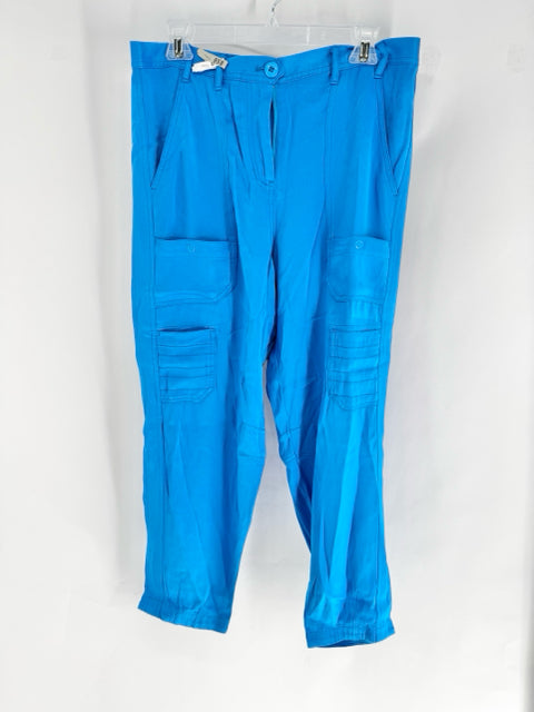 Size 8 MAEVE Turquoise Sateen Pants