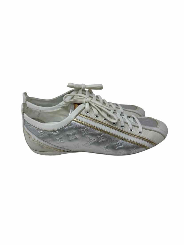 Shoe Size 38 Louis Vuitton Silver Leather Luxury - Sneakers