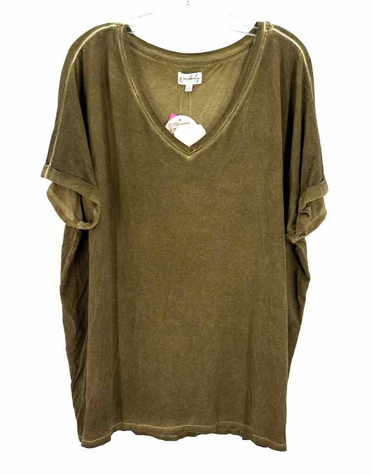 Size XL WONDERLY Olive Knit Shirt