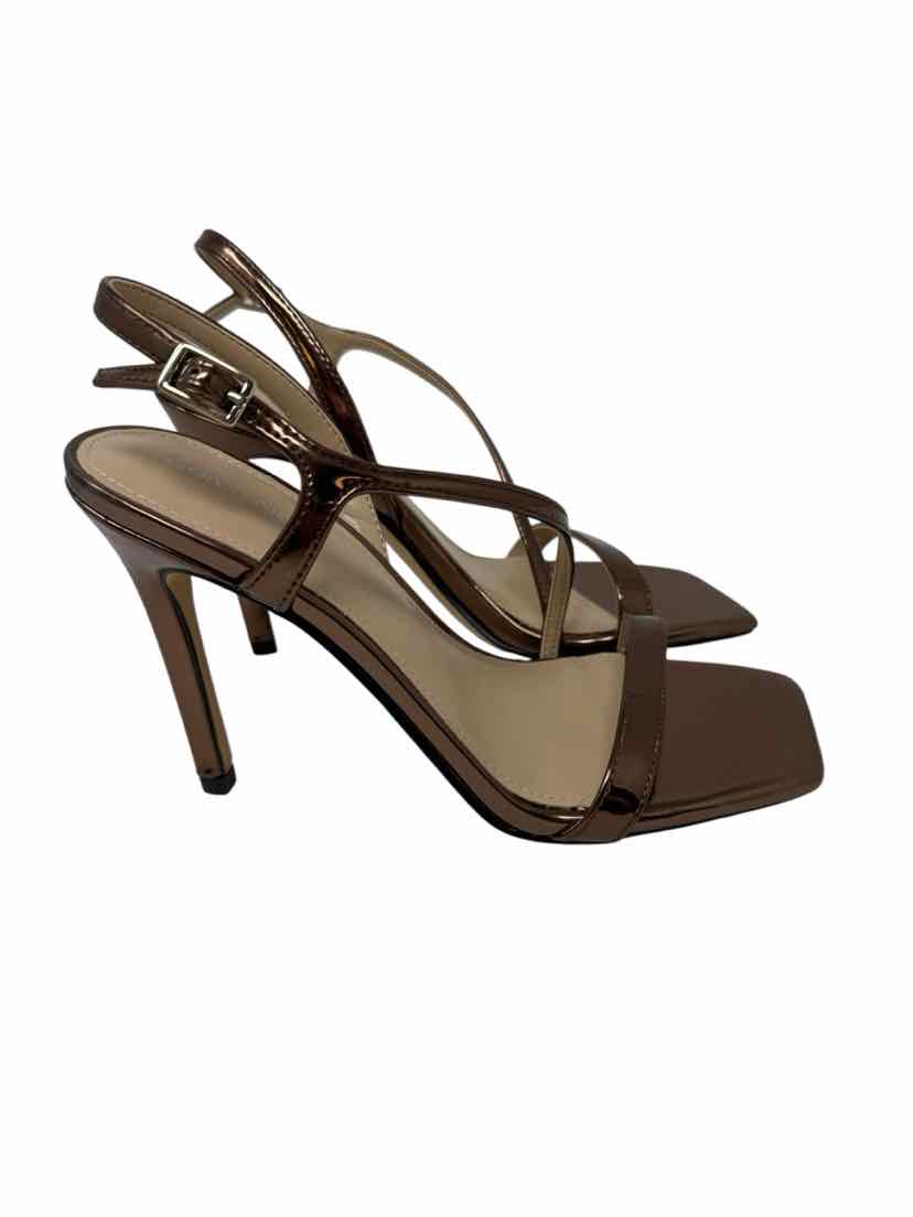 Shoe Size 6 Calvin Klein Bronze PATENT Sandals