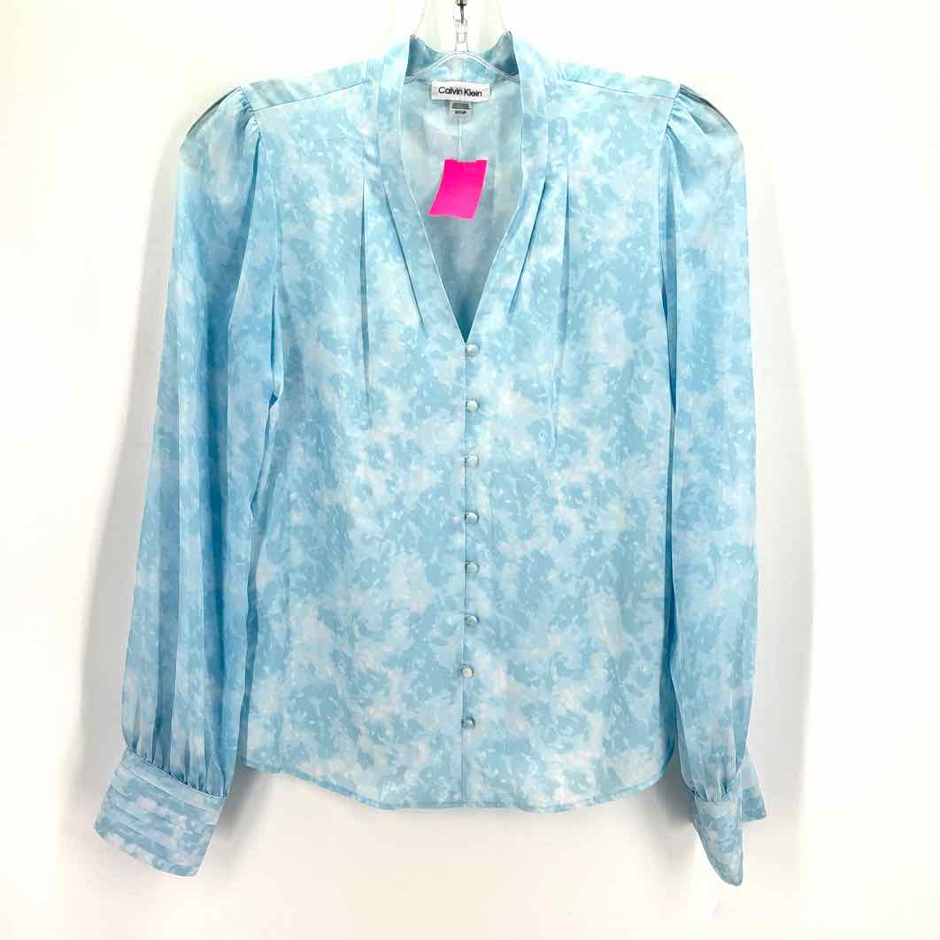 Size S Calvin Klein Blue Print Shirt