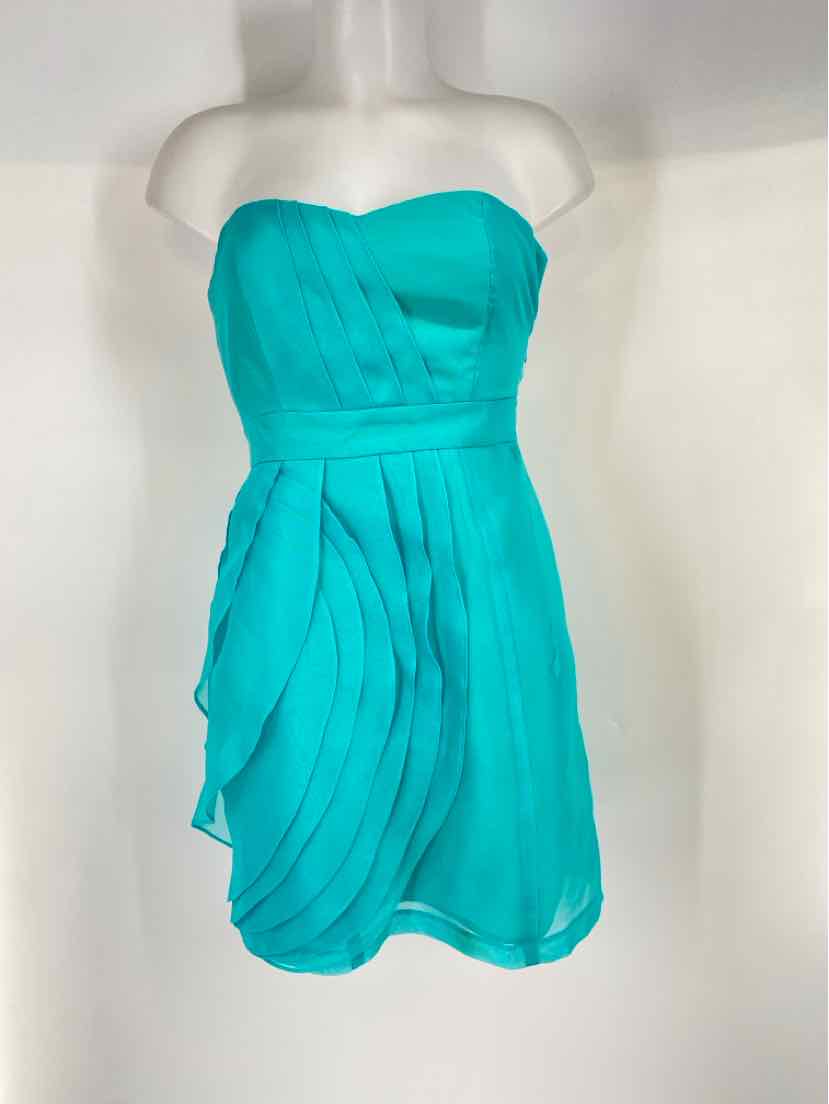 Size 4 MAX & CLEO Teal Dress