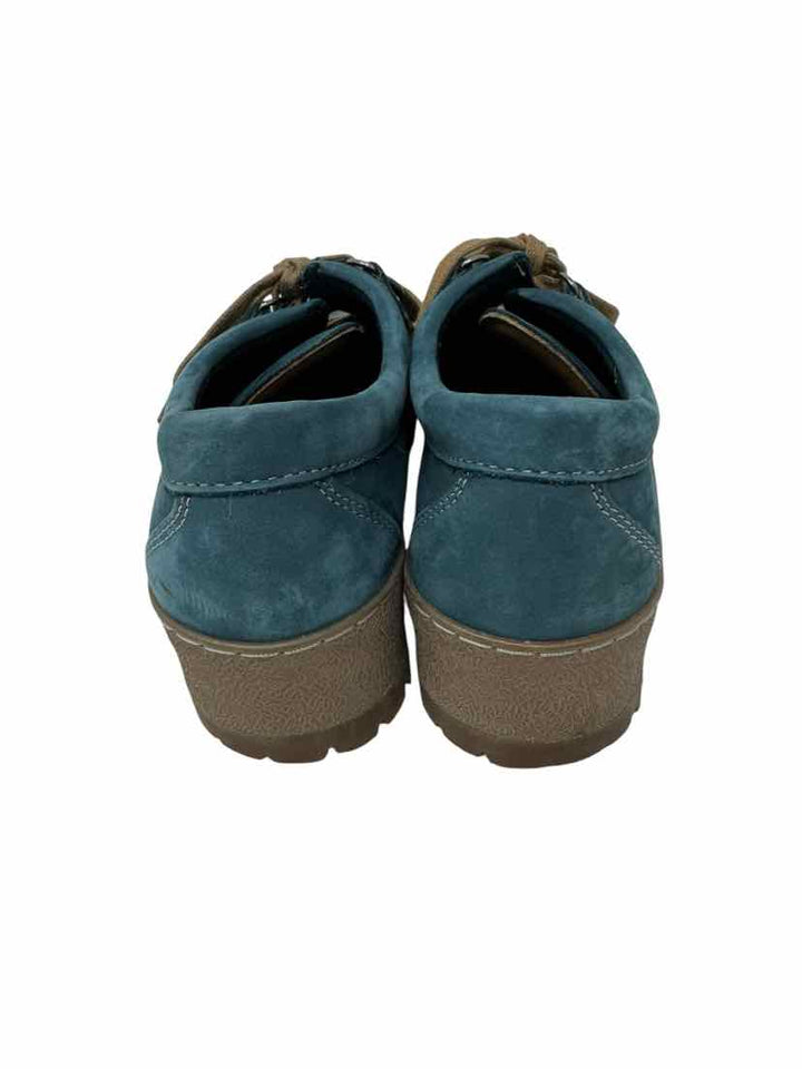 Shoe Size 38 MEPHISTO Teal Leather Flats