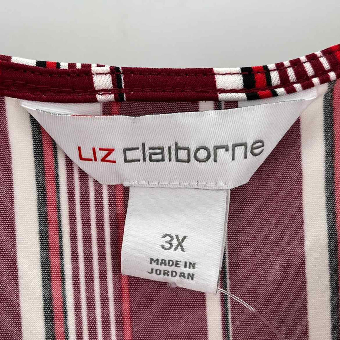 Size 3X LIZ CLAIBORNE Burgundy Shirt