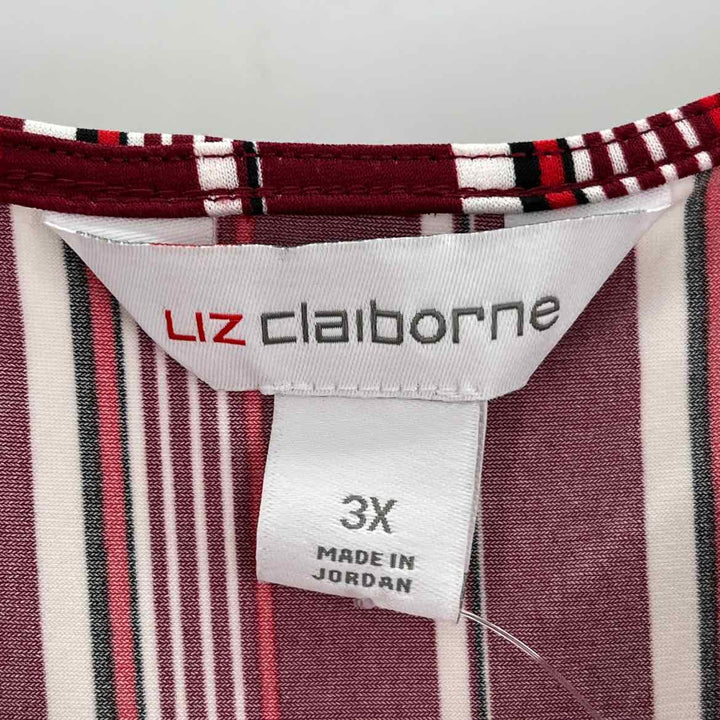 Size 3X LIZ CLAIBORNE Burgundy Shirt