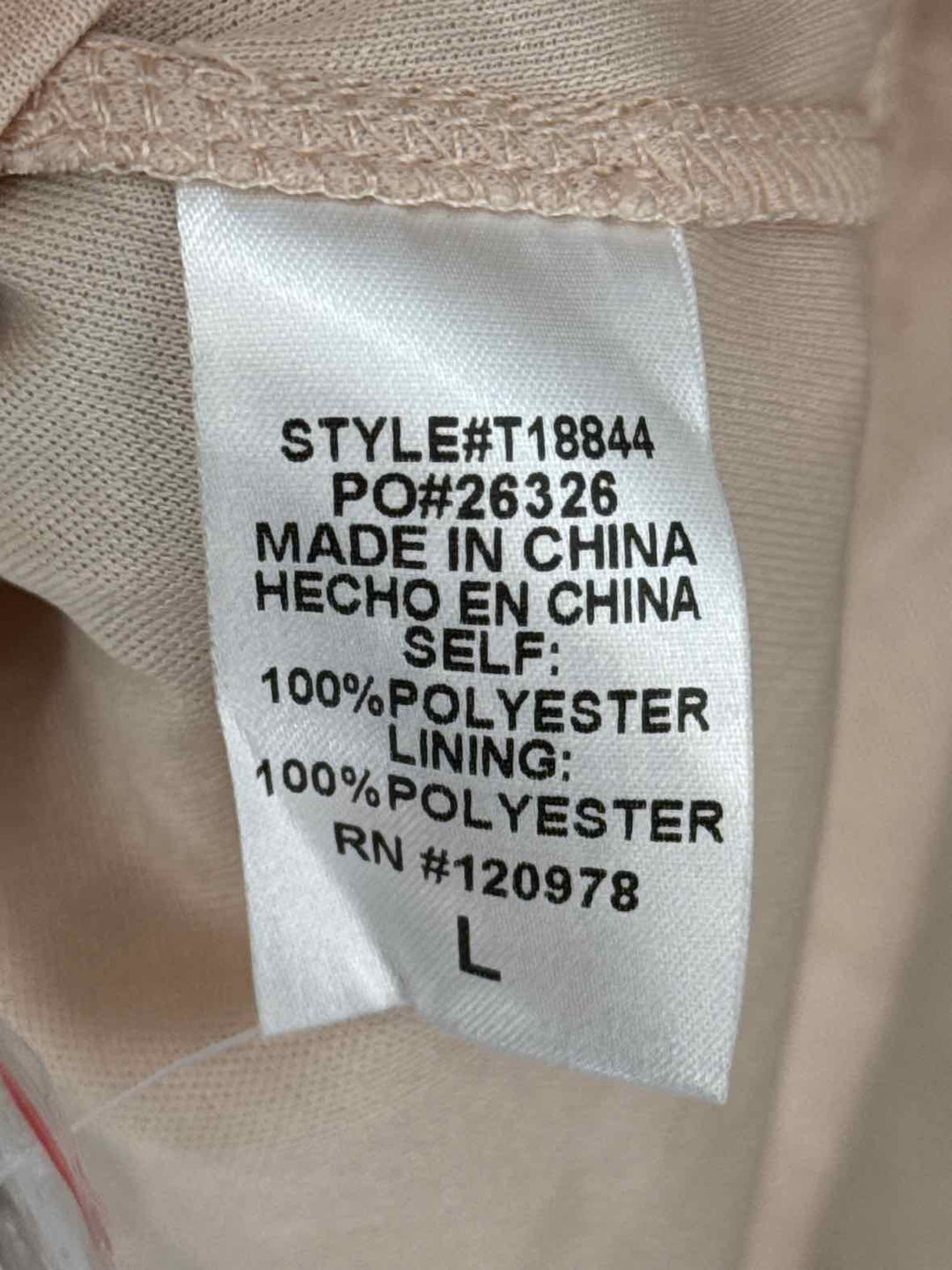 Size L ENTRO Tan Shirt