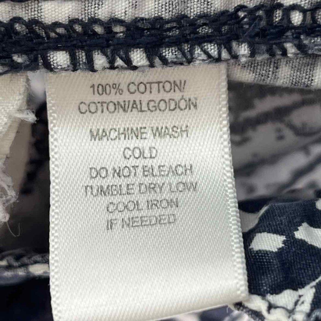 Size 14 LOFT Navy Print Pants