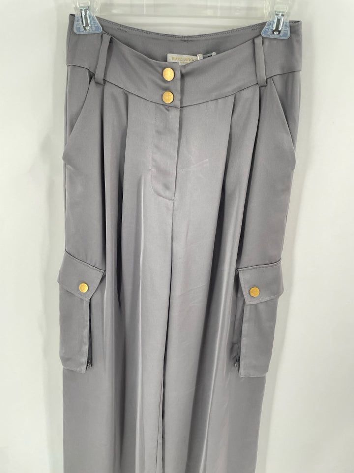 Size 2 Ramy Brook Gray Silk Pants