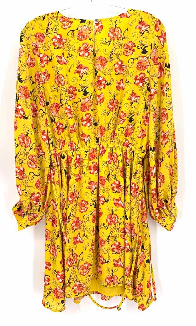Size L HALOGEN Yellow Dress