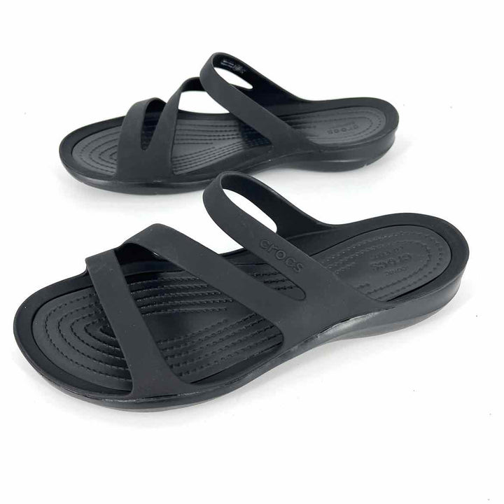 Shoe Size 10 Crocs Black Sandals