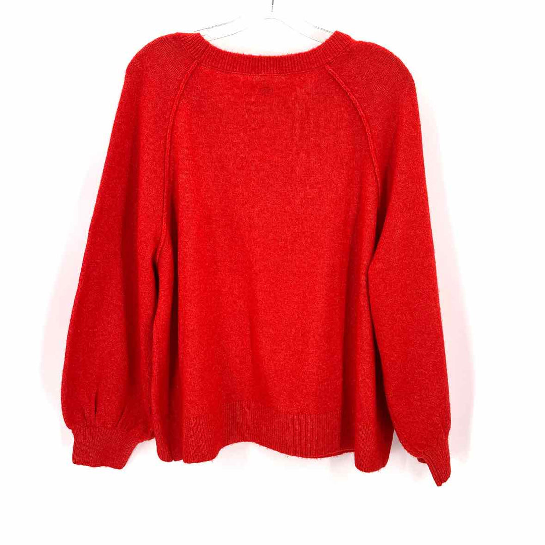 Size L Vince Camuto Orange Knit Sweater