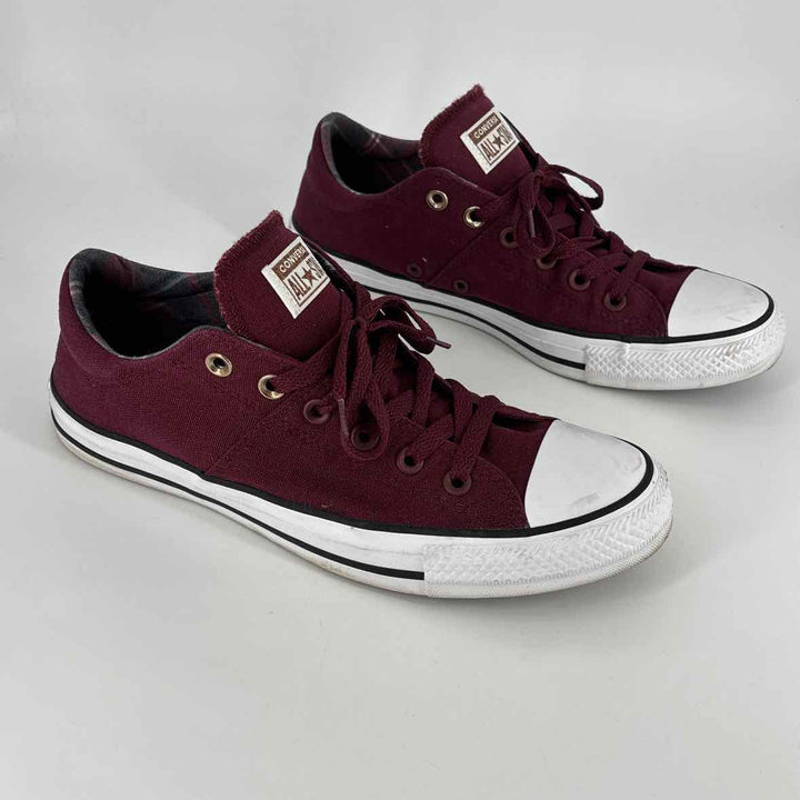 Shoe Size 10 Converse Burgundy Canvas Sneakers