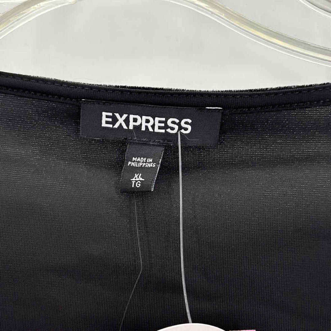 Size XL EXPRESS Black Velvet Shirt