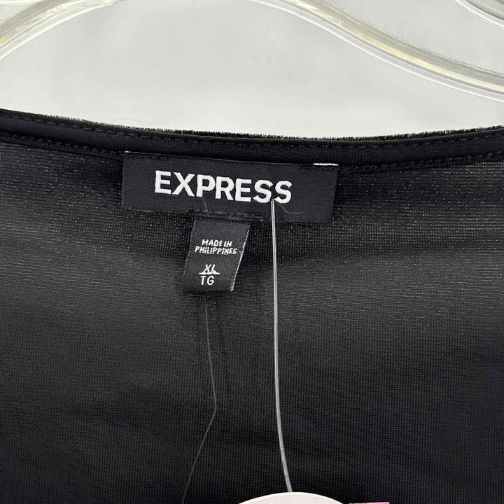 Size XL EXPRESS Black Velvet Shirt