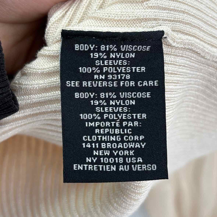 Size L PREMISE Cream Knit Sweater
