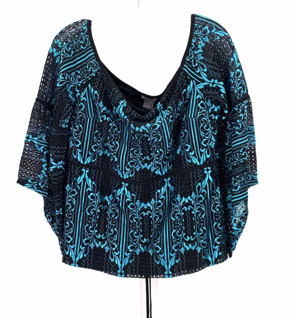 Size L VENUS Multi-Color Lace Shirt
