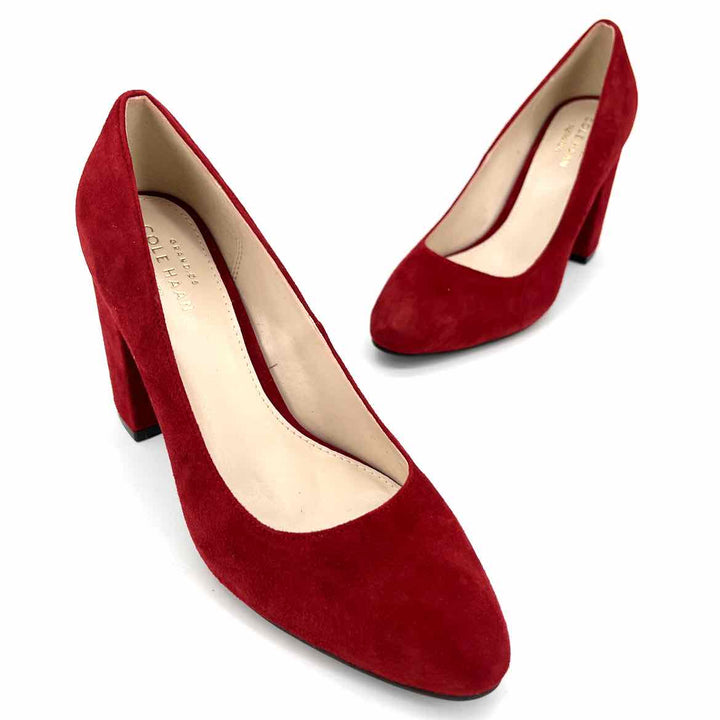 Shoe Size 5 Cole Haan Red Suede Pumps