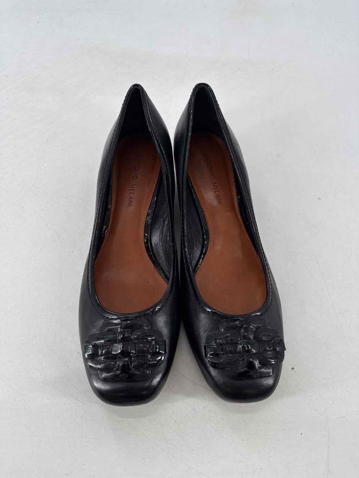 Shoe Size 10 ANTONIO MELANI Black Flats