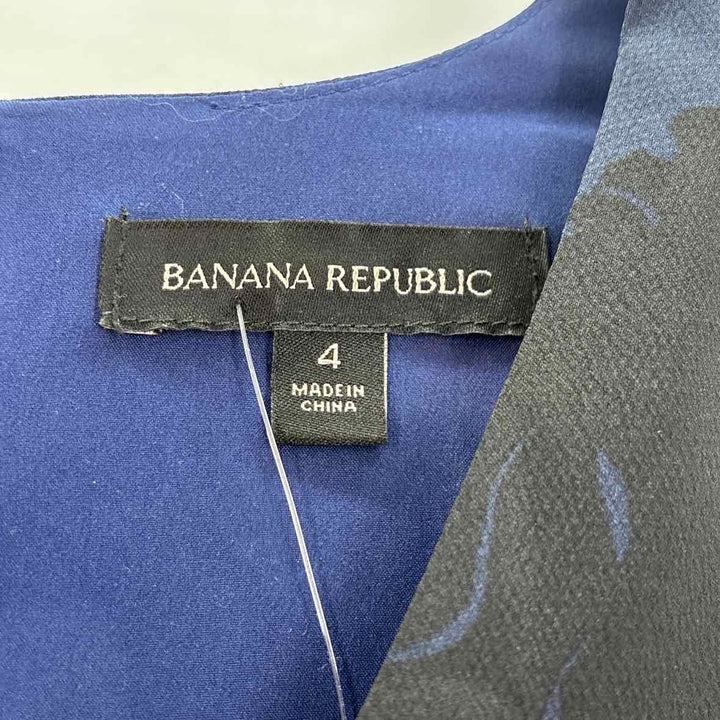 Size 4 Banana Republic Navy Print Dress