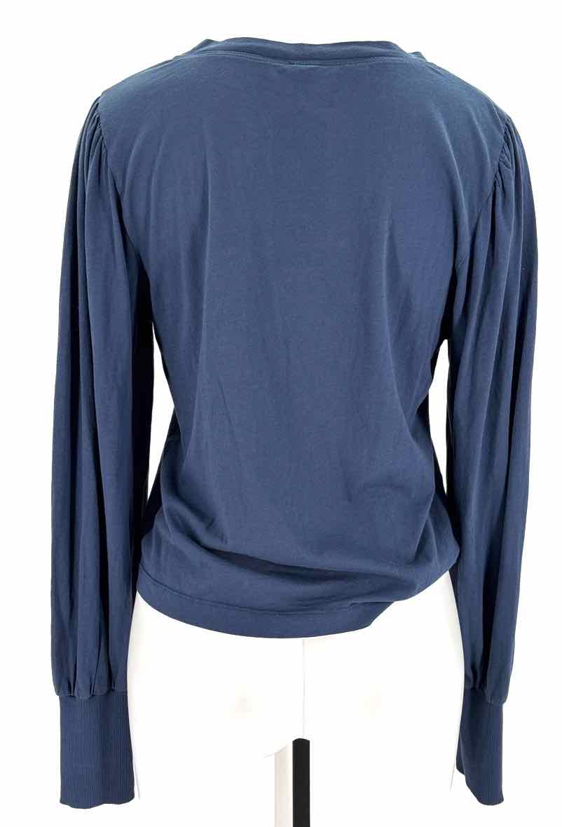 Size M Blue Cotton Cardigan