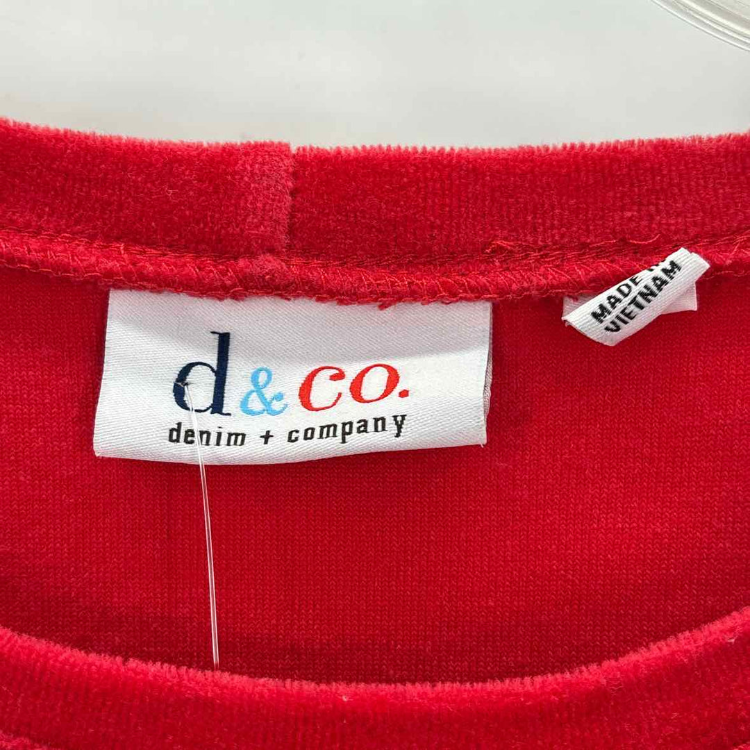 Size L D & CO Red Velour Vest