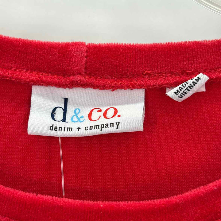 Size L D & CO Red Velour Vest