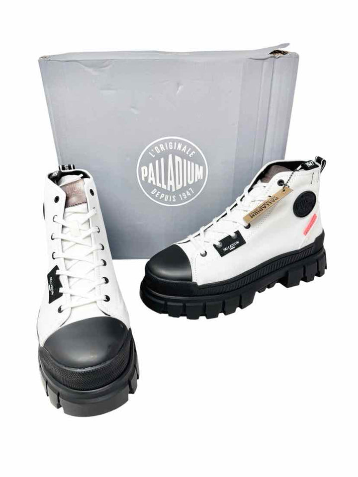 Shoe Size 10 White Canvas Boots