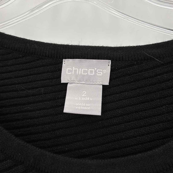 Size L Chico's Black Shirt