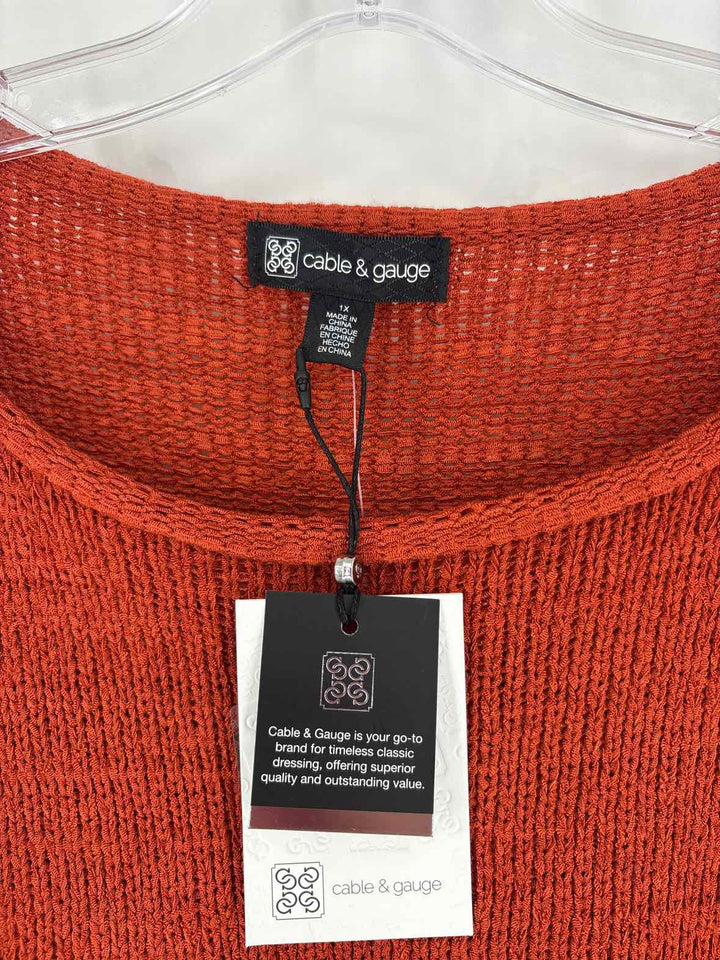 Size XL CABLE & GAUGE Rust Shirt
