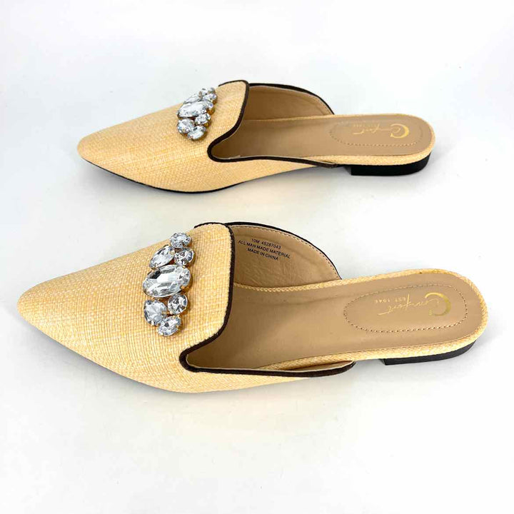 Shoe Size 10 EST. 1946 Tan Straw Flats