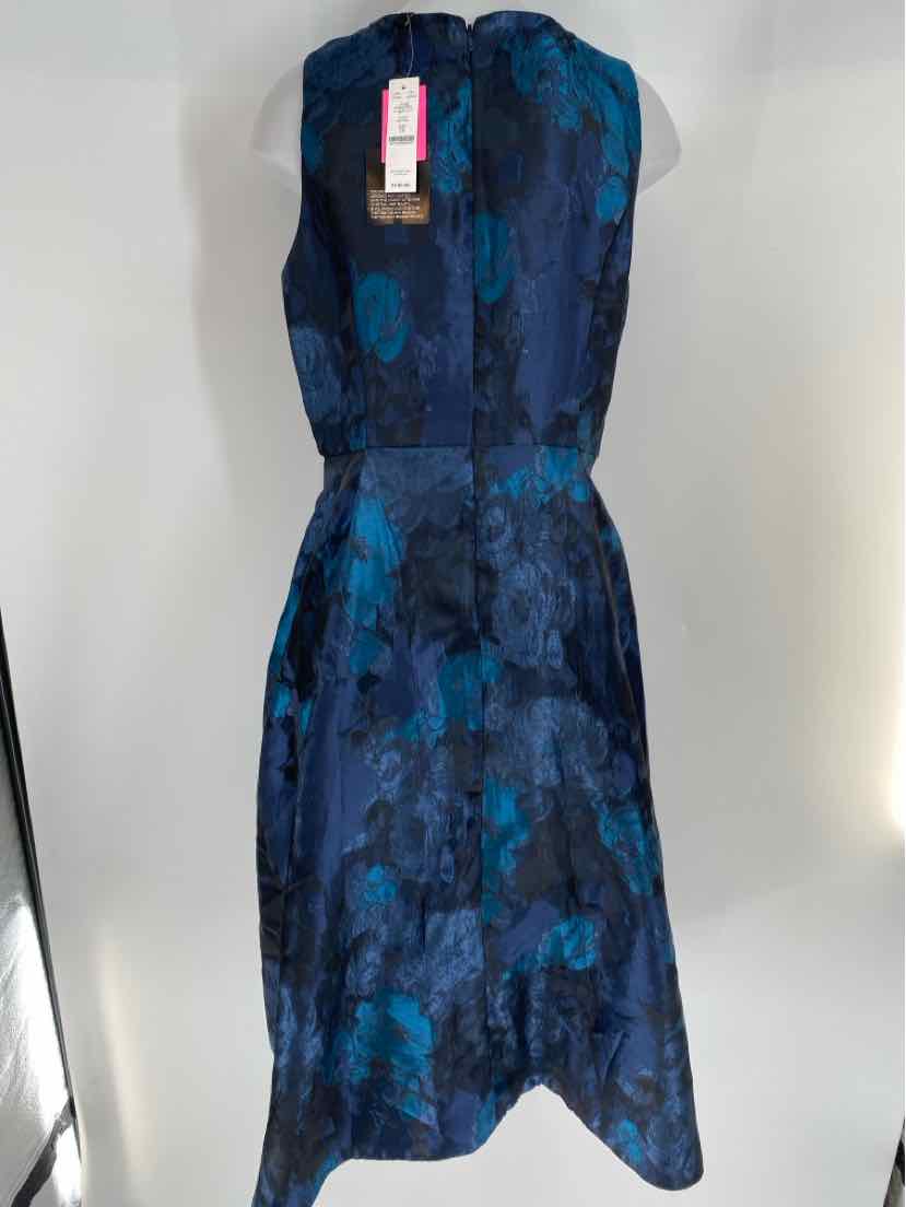 Size 10 White House Black Market Blue Sateen Dress
