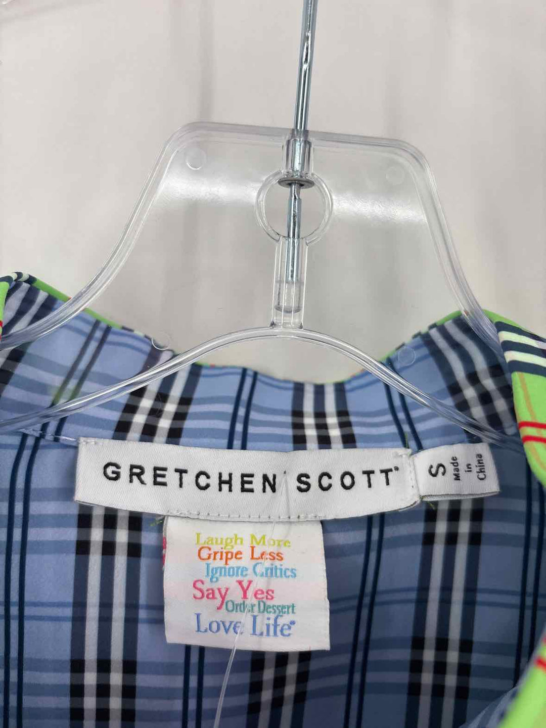 Size S Gretchen Scott Green Print Shirt