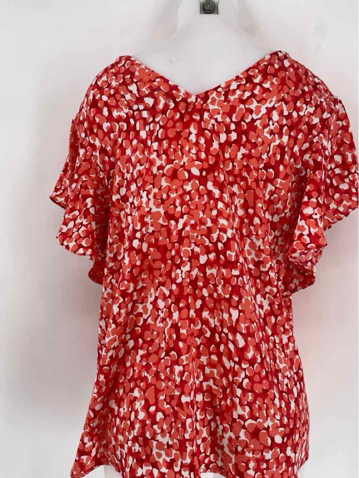 Size 2X LIVERPOOL Red Print Shirt