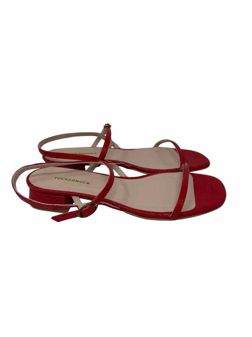 Shoe Size 9 TUCKERNUCK Red Leather Sandals