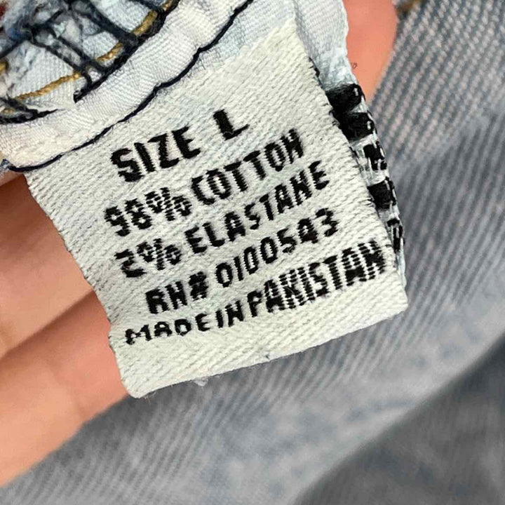 Size L Multi-Color Denim Vest