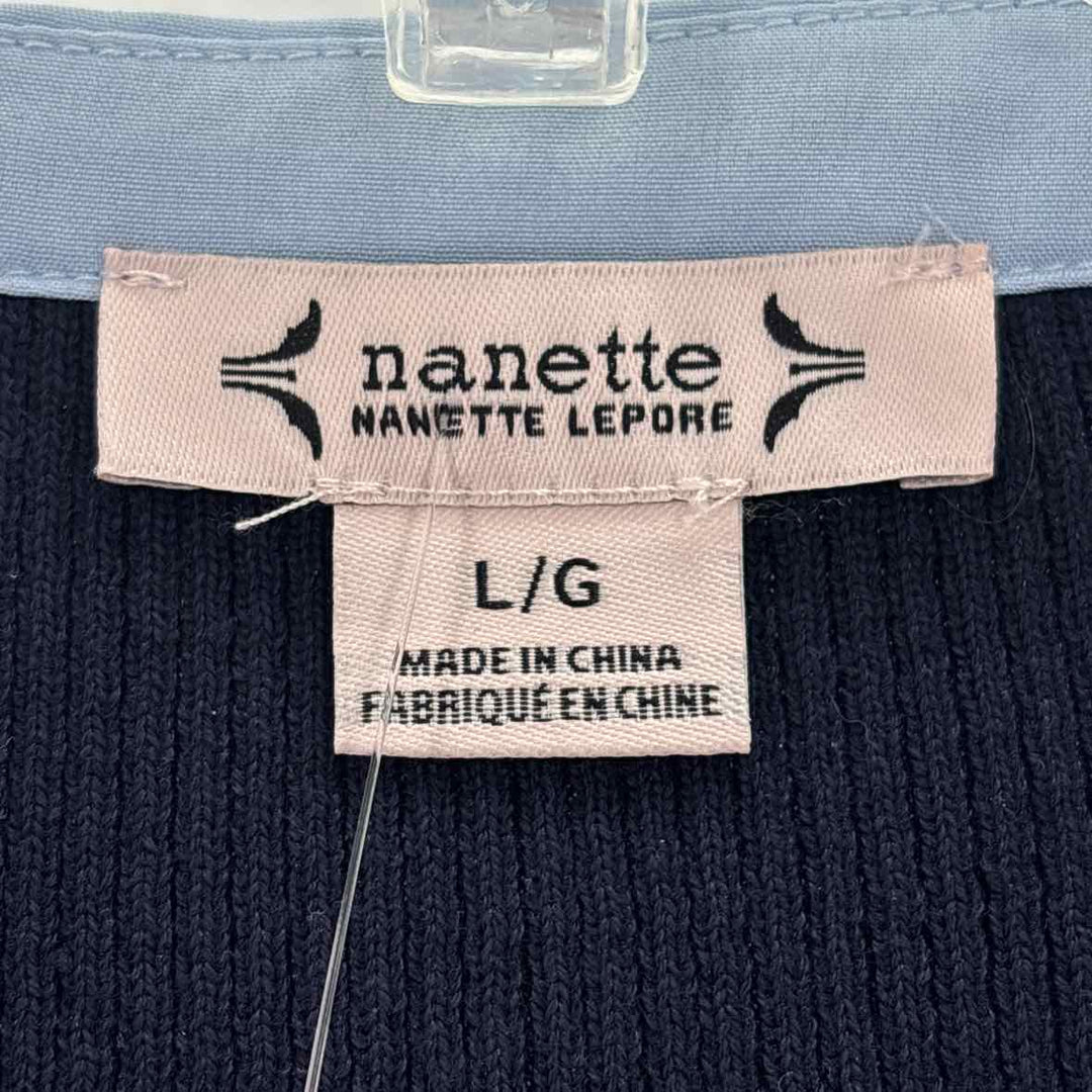 Size L NANETTE LEPORE Navy Sweater