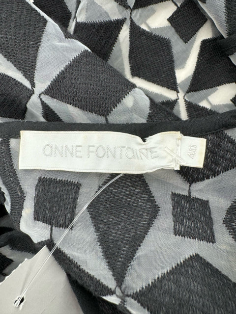 Size 40 ANNE FONTAINE Black Shirt