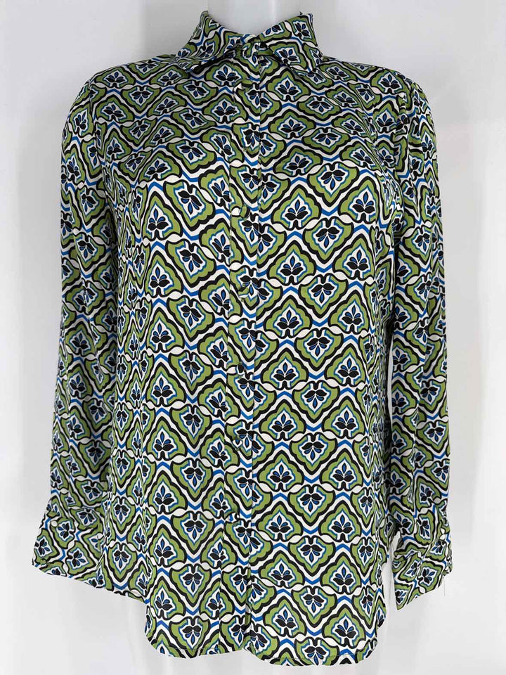 Size S INDUSTRY Green Print Shirt
