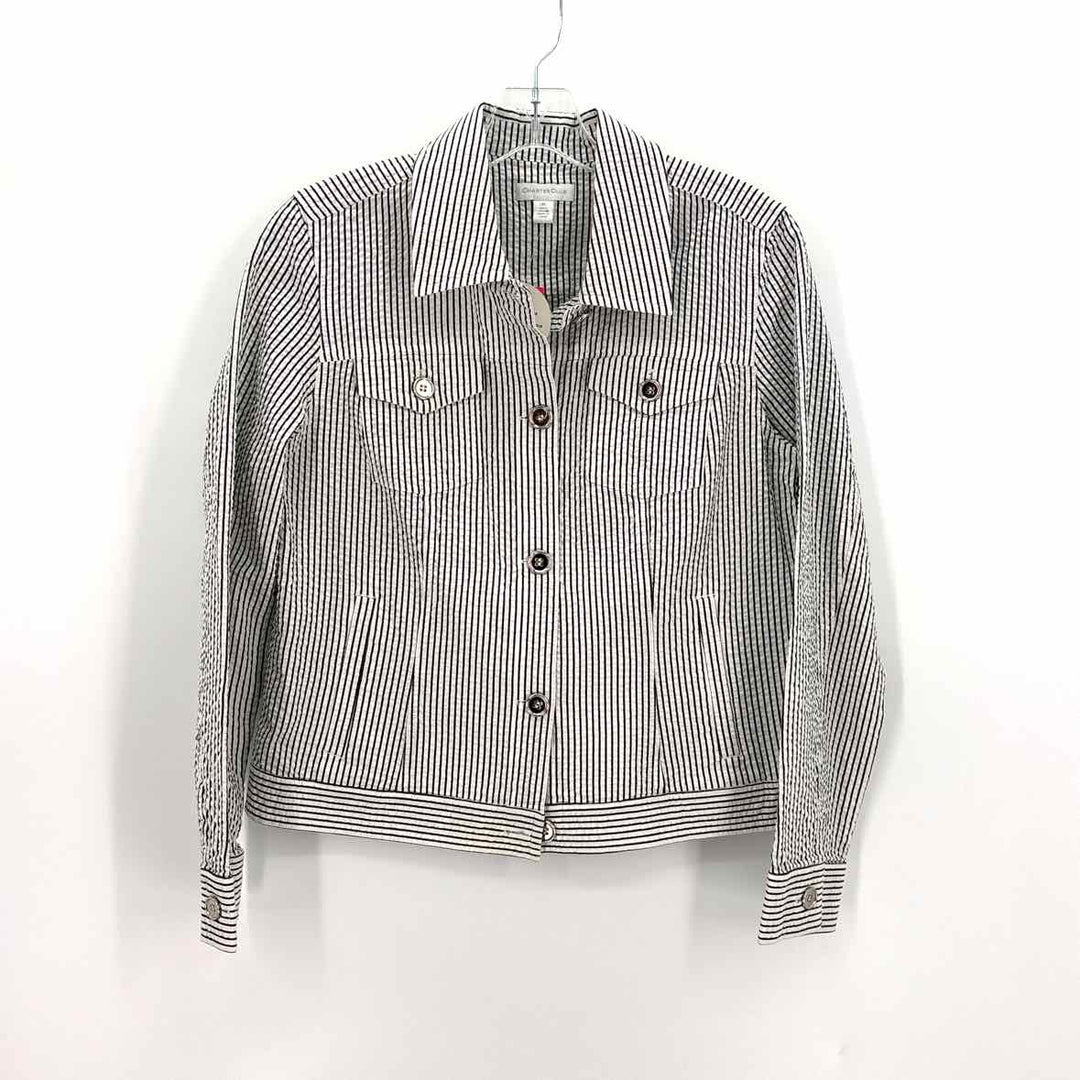 Size M CHARTER CLUB Multi-Color Jacket