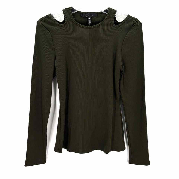 Size M White House Black Market Forest Green Shirt