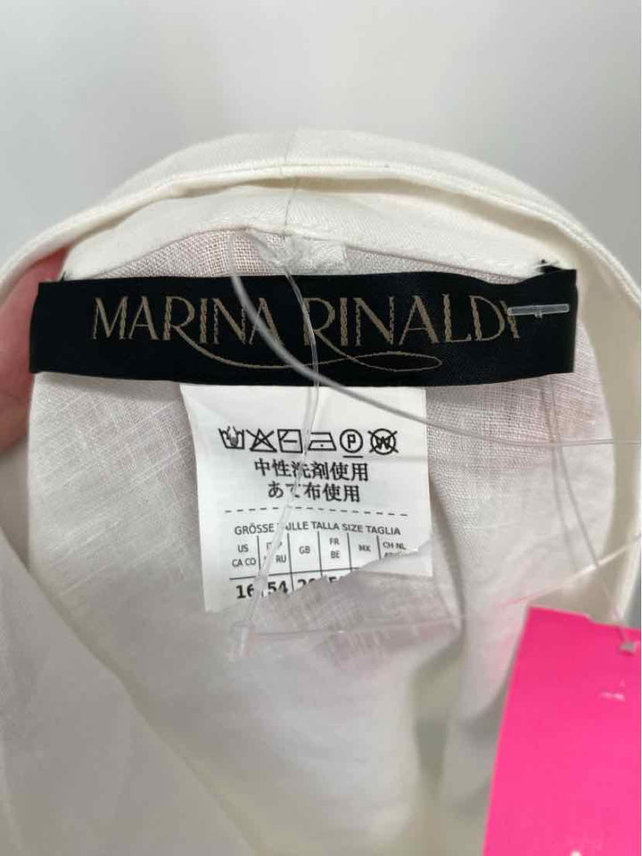 Size 16 MARINA RINALDI White Dress