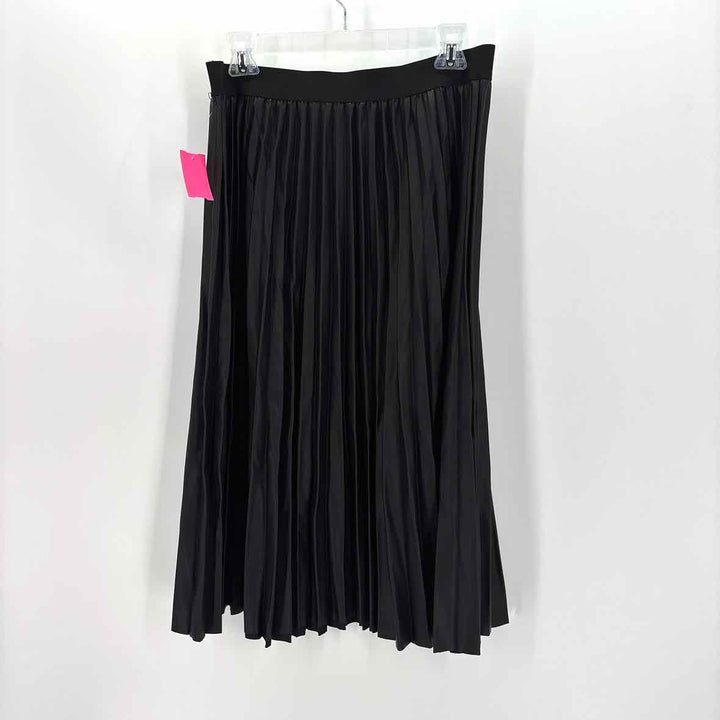 Size L HALOGEN Black Faux Leather Skirt