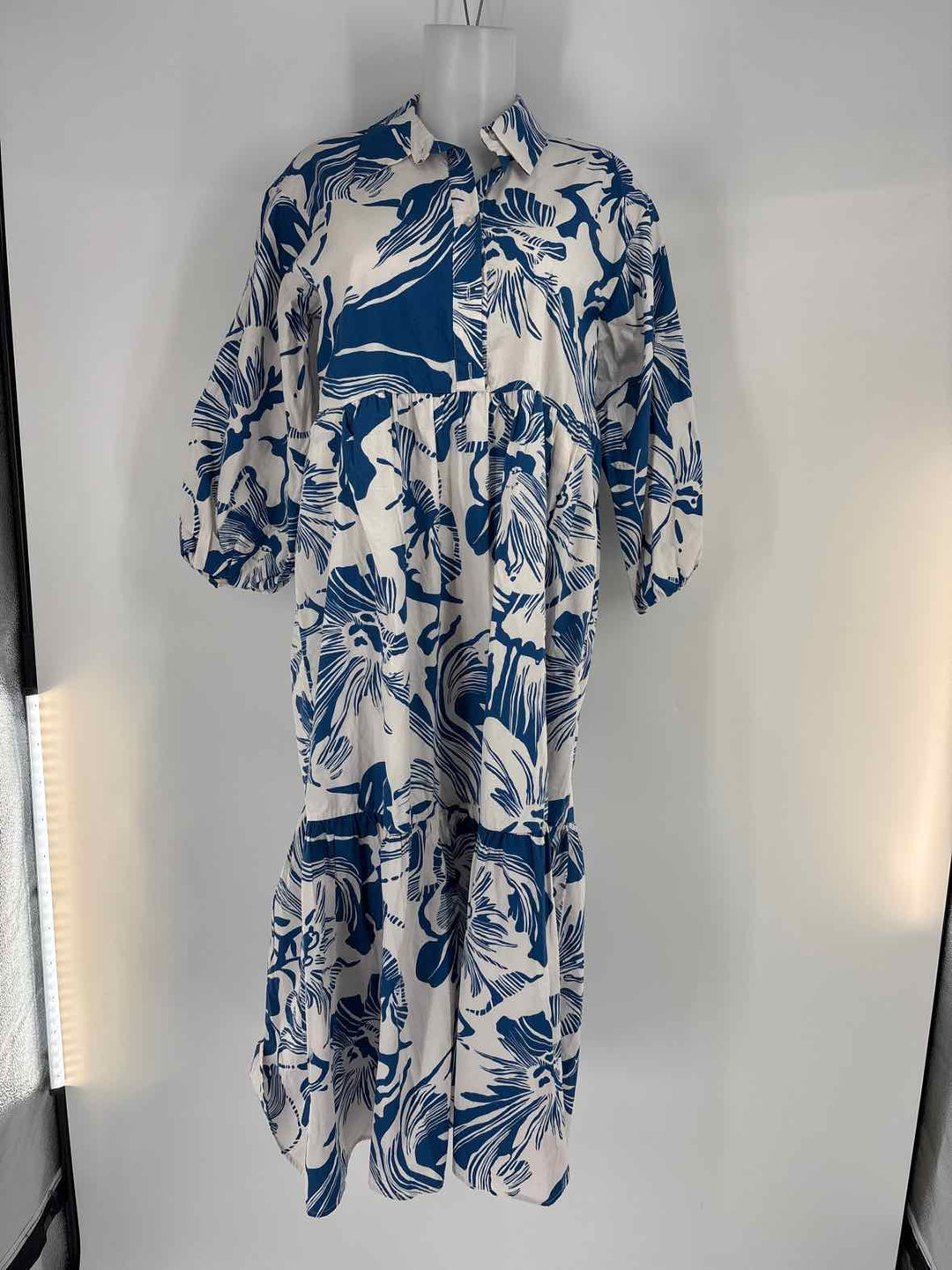 Size S MAEVE Blue Print Dress