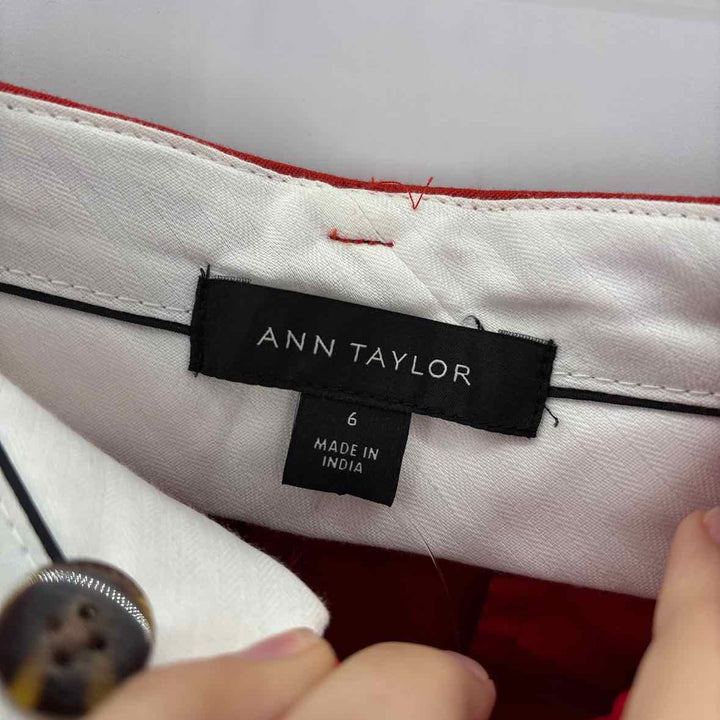 Size 6 Ann Taylor Red Pants