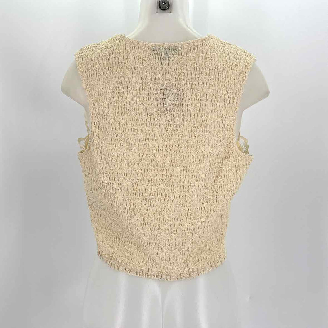Size L EXPRESS Ivory Lace Shirt