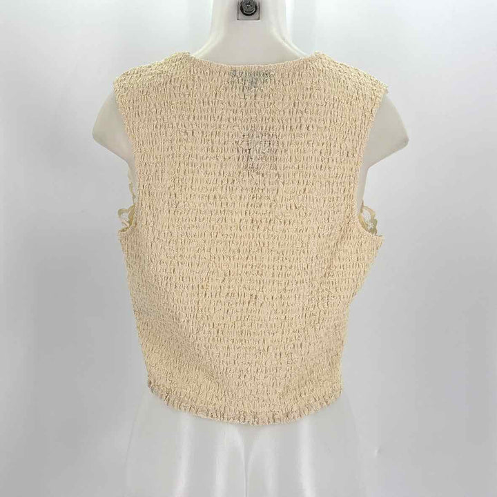 Size L EXPRESS Ivory Lace Shirt