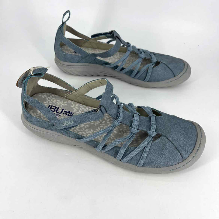 Shoe Size 8.5 JBU Blue Faux Leather Sandals